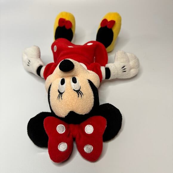 Disney Collection Minnie Mouse Plush Red and White Polka Dots Yellow Bow - Picture 6 of 6